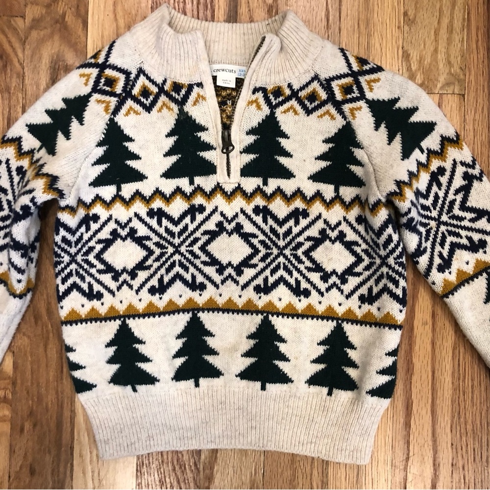 Crewcuts cotton/merino blend boys Christmas sweater size 2-3